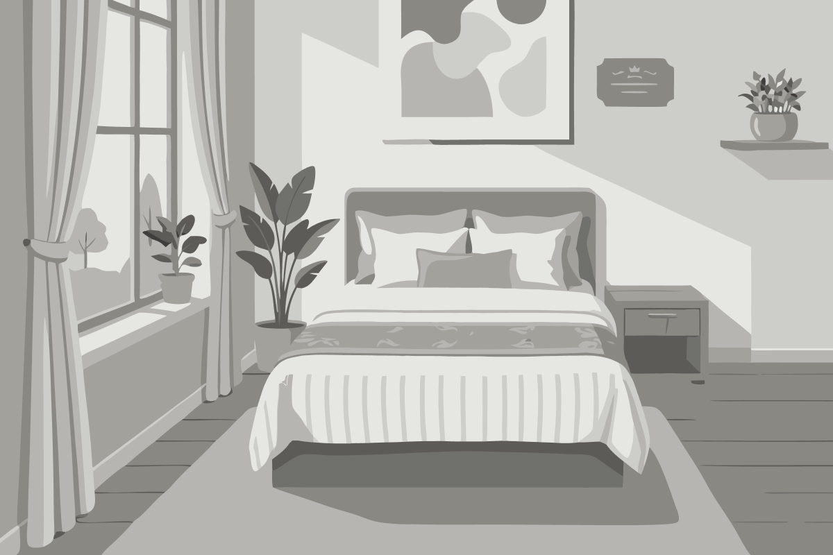Zweibettzimmer mit Stadtblick
